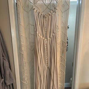 Boho strapless maxi dress